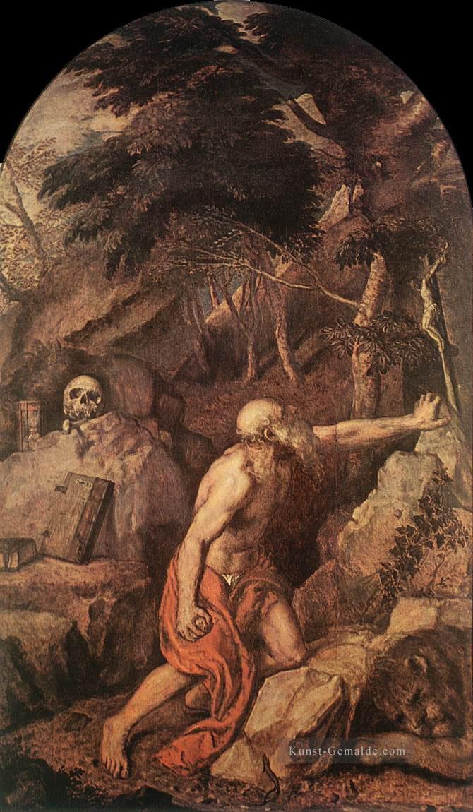 St Jerome Tizian Ölgemälde